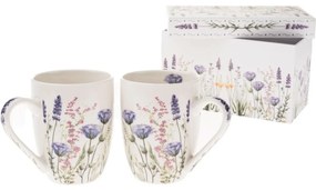 Zestaw upominkowy 2 kubków porcelanowych Letnia łąka 350 ml