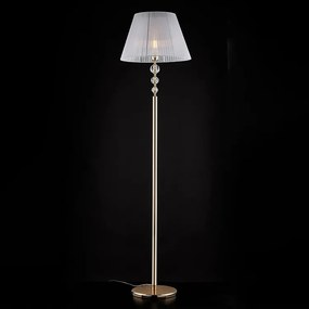 Lampa podłogowa Ruben w kolorze złotym i kryształowym, 1 lampa z abażurem dm.45 .180 Ø45 BL267-PH-OR