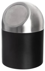 Czarny kosz na śmieci ze stali nierdzewnej 1,2 l BLACK – Orion