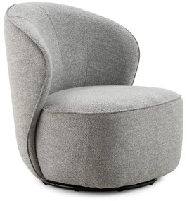 Jasnoszary obrotowy fotel Edna – MOME