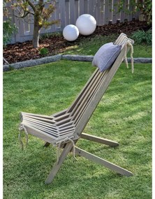 Szary drewniany fotel ogrodowy Falun – Garden Pleasure