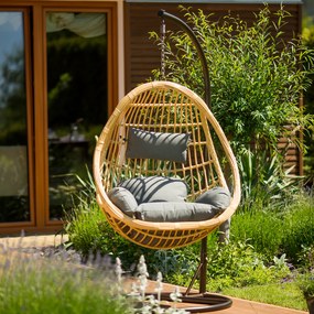 Fotel wiszący kokon Eduard beżowy PATIO