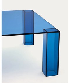 Niebieski szklany stolik 85x85 cm Adularia – Kave Home