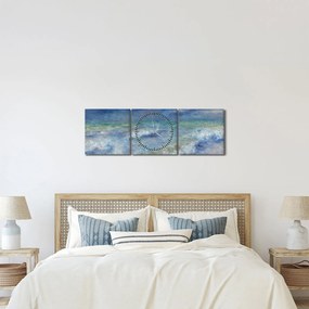 Obraz - Pierre-Auguste Renoir, Seascape, reprodukcje (z zegarem) (90x30 cm)