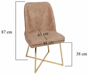 Zestaw krzeseł do jadalni Madrid Brown, 4 szt.