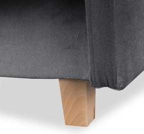 Sofa z Funkcją Spania CUBA Rozkładana Wersalka Dwuosobowa Szara Nowoczesna do Salonu