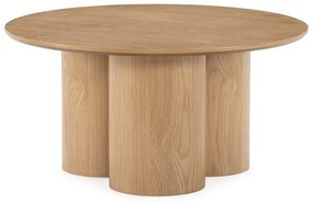 Okrągły stolik w dekorze dębu w naturalnym kolorze ø 80 cm Lua – MOME
