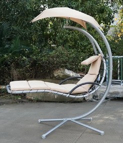 Ekskluzywna huśtawka ogrodowa z parasolem