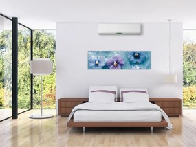 Obraz - Fiołki w wodzie (170x50 cm)