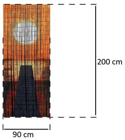 Zasłona bambusowa 90x200 cm