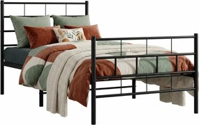 Czarne Pojedyncze Łóżko 90X200 B0-N23