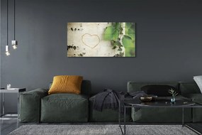 Zdjęcie na płótnie Serce z Liści Brzozy