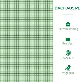 Outsunny Szklarnia foliowa z drzwiami