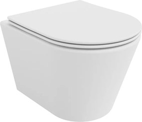 Mexen Rico miska wc Rimless z deską wolnoopadającą slim, duroplast, biała mat - 30724001