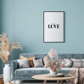 Plakat Simple Love 21x30 cm z ramą czarną bez marginesu ARTGEIST B