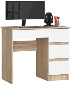 Biurko sonoma dąb + biały K6-K89