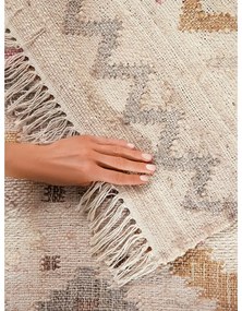 Kremowy dywan z juty tkany ręcznie 80x150 cm Roya Imani – Elle Decoration