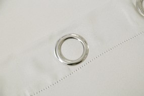 Biało-kremowa zasłona OXFORD 140x250 cm Zawieszanie: Metalowe pierścienie