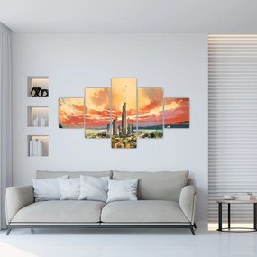 Obraz - Malowane miasto (125x70 cm)