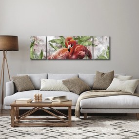 Obraz - Flamingi (170x50 cm)