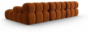 Pomarańczowa aksamitna sofa 285 cm Bellis – Micadoni Home