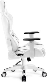 Fotel gamingowy młodzieżowy Diablo X-One 2.0 Small Size, kolor biało-czarny