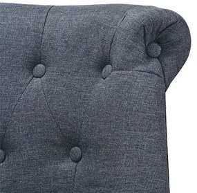 Romantyczna mała sofa Edme - szara