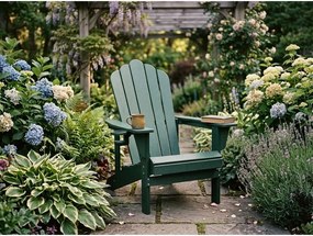 Zielony plastikowy fotel ogrodowy Adirondack – Bonami Selection