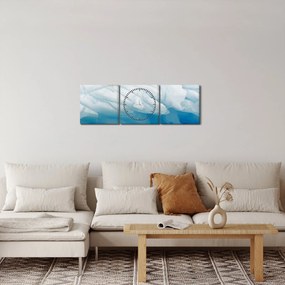 Obraz - Niedźwiedź polarny (z zegarem) (90x30 cm)