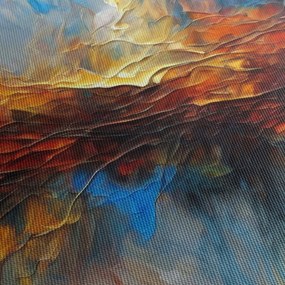 Obraz - Tekstura koloru (z zegarem) (90x30 cm)