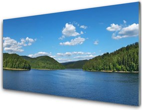 Szkło do Kuchni na Ścianę Jezioro w Objęciach Puszczy