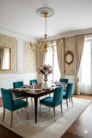 Złoty żyrandol w formie świecznika - 5X EX170 K2-Z02