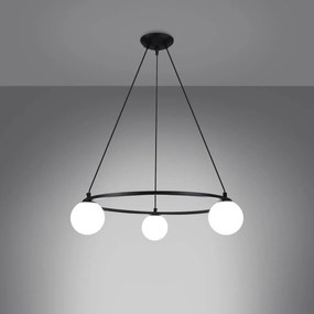 Żyrandol YOLI 3 czarny SOLLUX  LIGHTING