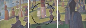 Obraz - Georges Seurat, A Sunday on La Grande Jatte, reprodukcje (z zegarem) (90x30 cm)