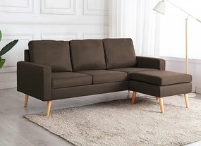 3-osobowa brązowa sofa z podnóżkiem - Muria 4Q