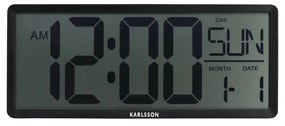 Karlsson 6020BK zegar cyfrowy czarny, 35 cm