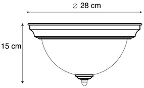 Klasyczna lampa sufitowa brązowy opal - Classico klasyczny/Antyczny Oswietlenie wewnetrzne
