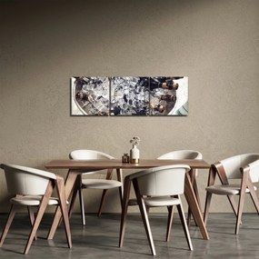 Obraz - szampan w lodzie (z zegarem) (90x30 cm)
