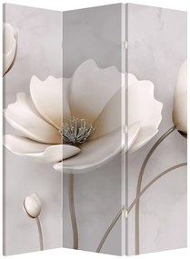 Parawan - Białe kwiaty (126x170 cm)