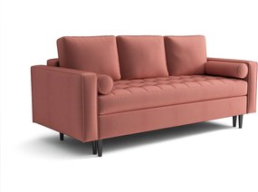 Rozkładana sofa MONZA 225x95x100 cm – różowy Monolith 63