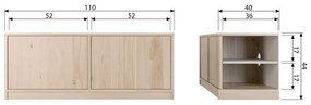 Szafka modułowa pod TV w dekorze dębu 110x44 cm Modulair – vtwonen