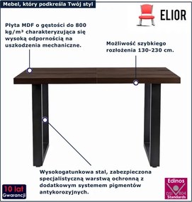 Orzechowy stół rozkładany D2-F43