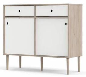 Komoda ELISEO biała z 2 szufladami