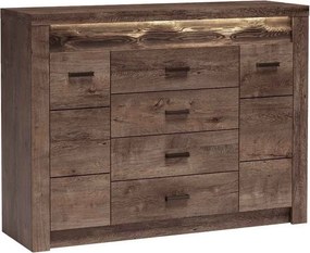 Komoda ZERI 137 cm do Salonu Sypialni Brązowy