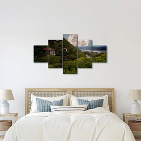 Obraz krajobrazu z księżycem (125x70 cm)