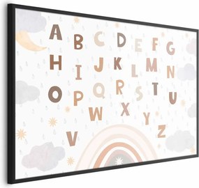 Plakat Literki 60x40 cm z ramą czarną bez marginesu ARTGEIST B