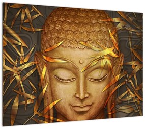 Obraz - Złoty Budda (70x50 cm)