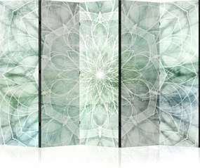 Parawan pokojowy 5-częściowy 225x172 Dwustronny dekoracyjny boho Szary Spokojna Mandala Natury