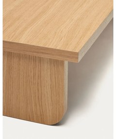 Stolik w dekorze dębu w naturalnym kolorze 75x140 cm Oaq – Kave Home