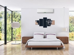 Obraz - Ciemnoniebieska abstrakcja (125x70 cm)